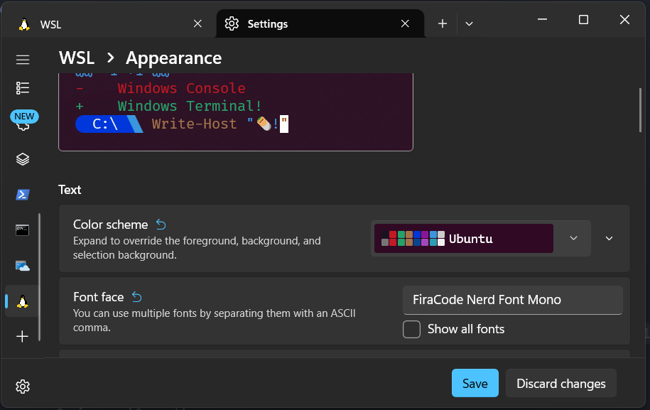 Font Settings